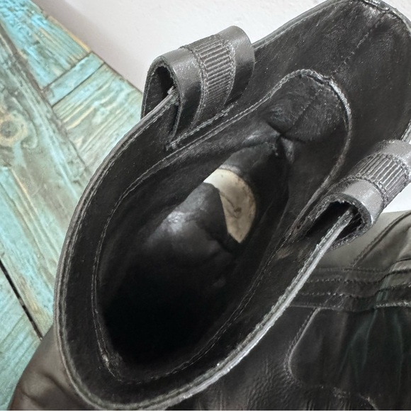 KATE SPADE Baise Pull-On Black Calf Leather Boot 4" Stacked Heel Size 8.5 - Picture 10 of 16